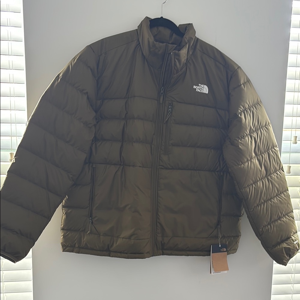 The North Face Olive Puffer Jacket